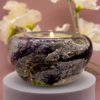 Ashes to Glass Candle Holder - Marbled