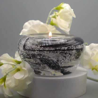 Ashes to Glass Candle Holder - Marbled