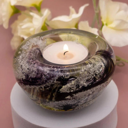 Ashes to Glass Candle Holder - Marbled