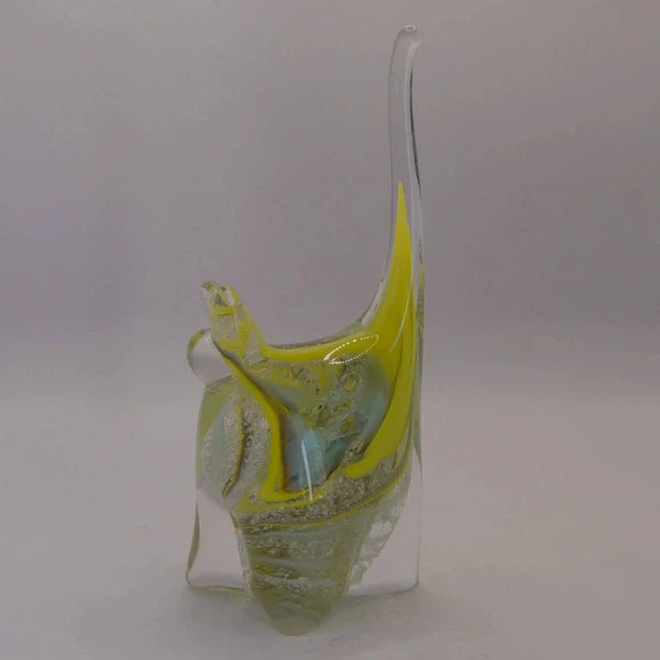 Ashes to Glass Cat-Cremation Ashes Glass-Stuart Wiltshire Glass Outlet-Spring Green with Ashes-Stuart Wiltshire Glass Ltd