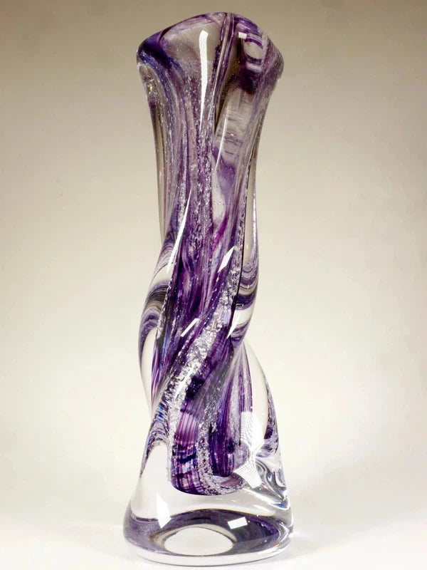 Ashes into glass vortex vase