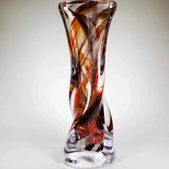 Ashes to glass vortex vase