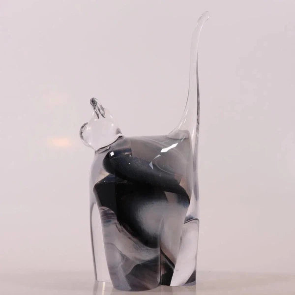 Glass Cat sculpture