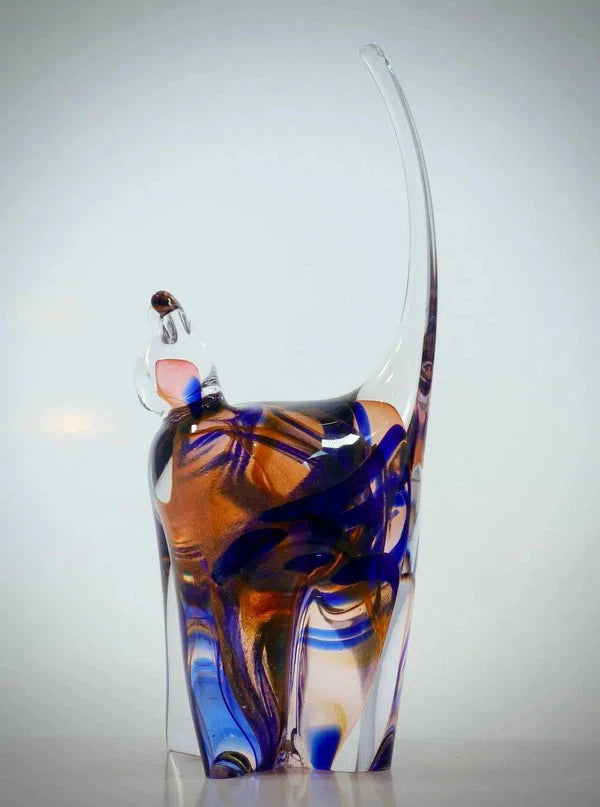 Glass Cat sculpture