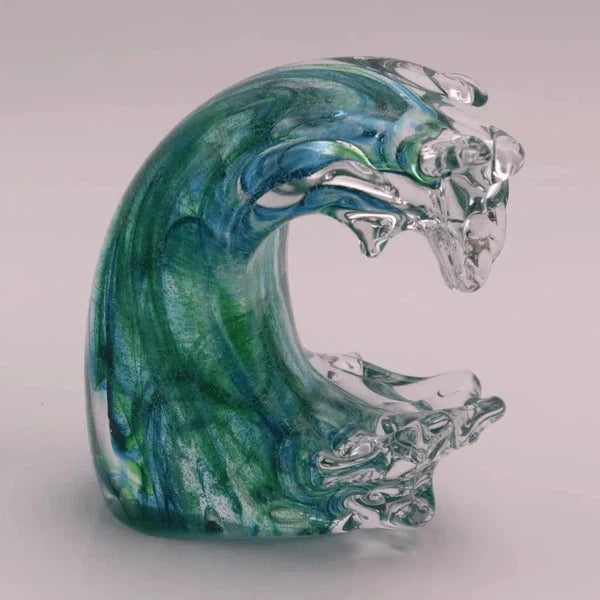 Glass wave sculpture