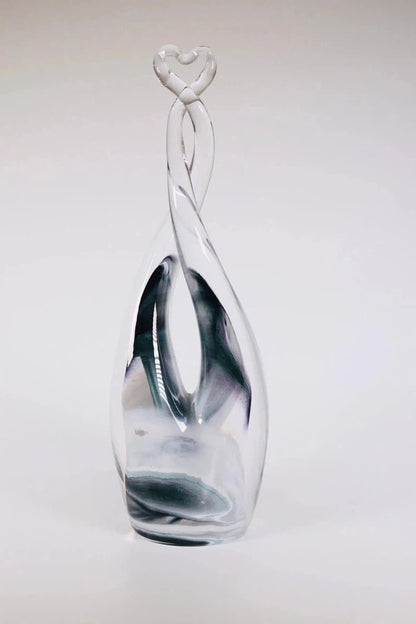 Glass Heart Sculpture