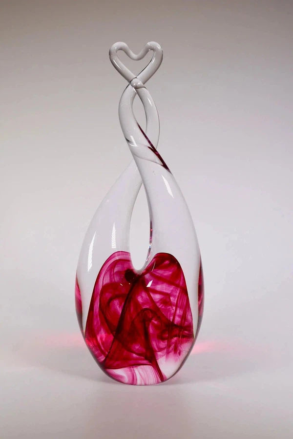 Glass Heart Sculpture