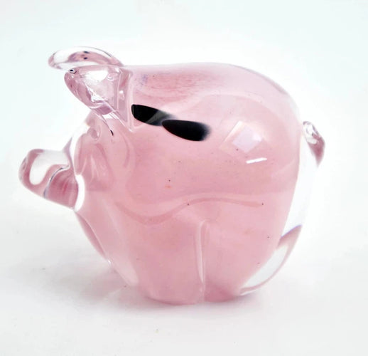 Glass pig sculpture