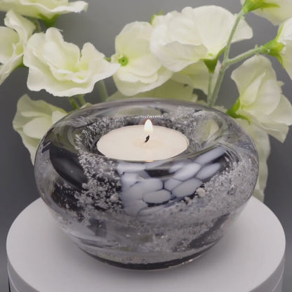 Ashes to Glass Candle Holder - Marbled