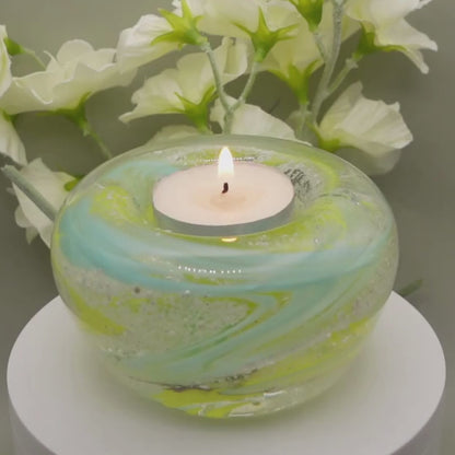 Ashes to Glass Candle Holder - Marbled