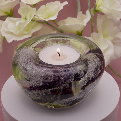 Ashes to Glass Candle Holder - Marbled