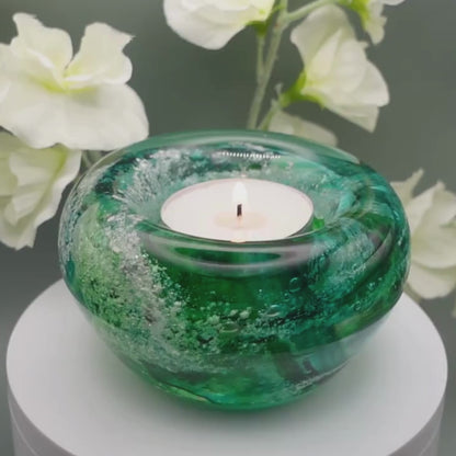 Ashes to Glass Candle Holder - Marbled