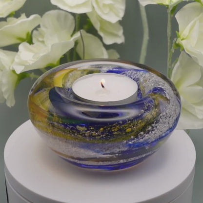 Ashes to Glass Candle Holder - Marbled