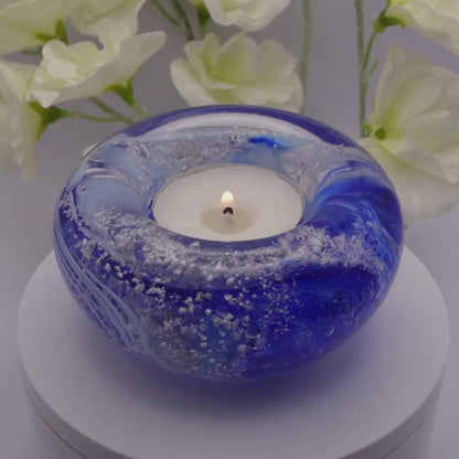 Ashes to Glass Candle Holder - Marbled